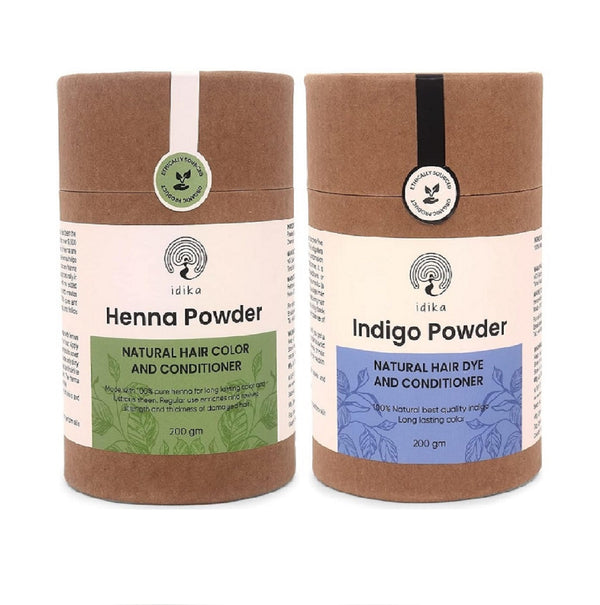 IDIKA Indigo & Henna Powder | 100% Natural Hair Color & Conditioner