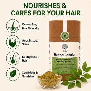Natural Henna Powder for Hair | 100% Natural &Herbal Solution for Grey Hair | Chemical-Free Mehandi Hair Dye & Color Solution for Men &  Women | 200gm