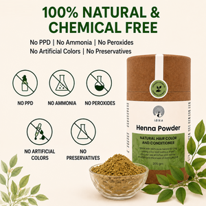 Natural Henna Powder for Hair | 100% Natural &Herbal Solution for Grey Hair | Chemical-Free Mehandi Hair Dye & Color Solution for Men &  Women | 200gm