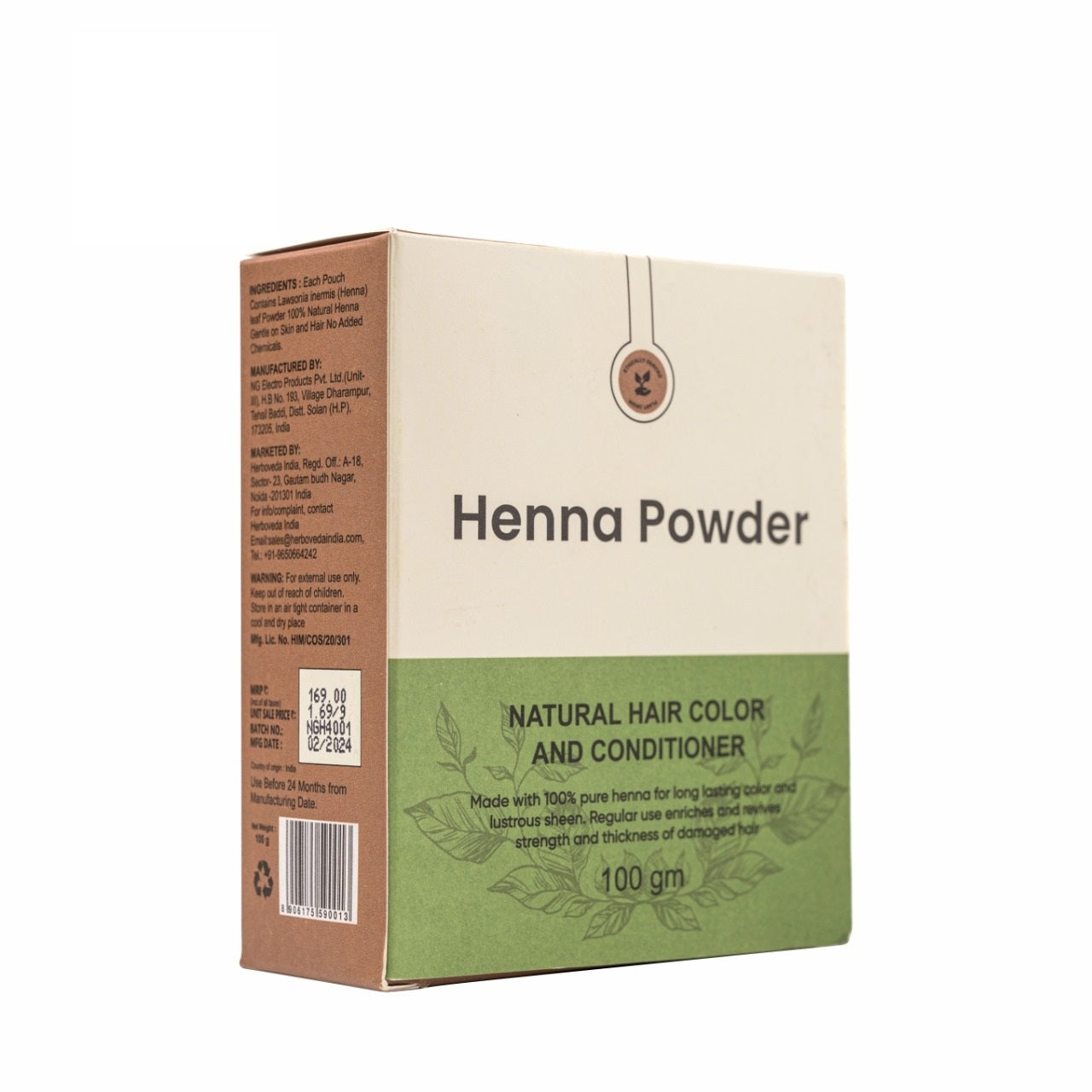 Idika Henna Powder For Hair | Premium 100% Natural & Herbal Henna Leaves Powder | Organic Hair Coloring Solution For Grey Hairs | Women & Men | Chemical-Free Mehandi Powder | Pack Of 4