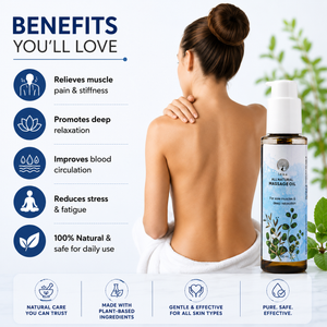 IDIKA Ayurvedic Pain Relief Massage Oil, Soothe Sore Muscles Joint, Knees Post Workout, Ortho, | Ashwagandha | Eucalyptus, Clove | Black Pepper | Hemp Seed | Cinnamon | Sesame Oil 100ML