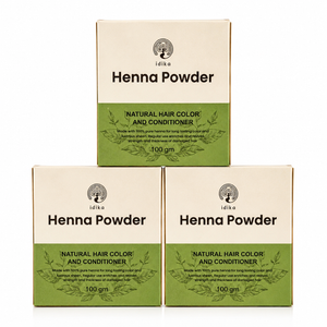IDIKA Natural Henna Powder for Hair | Chemical-Free Mehandi | 100gm - Pack of 3