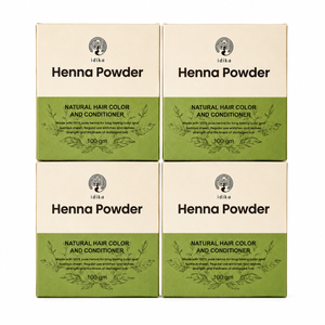 IDIKA Natural Henna Powder for Hair | Chemical-Free Mehandi | Pack of 4
