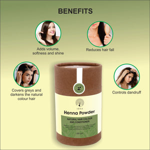 Natural Henna Powder for Hair | 100% Natural &Herbal Solution for Grey Hair | Chemical-Free Mehandi Hair Dye & Color Solution for Men &  Women | 100gm, Pack of 1