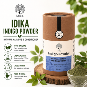 IDIKA Natural Indigo Powder for Hair | Hair Dye & Color with Conditioning