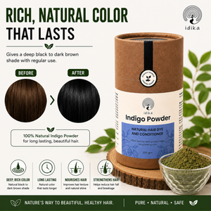 IDIKA Natural Indigo Powder for Hair | Hair Dye & Color with Conditioning