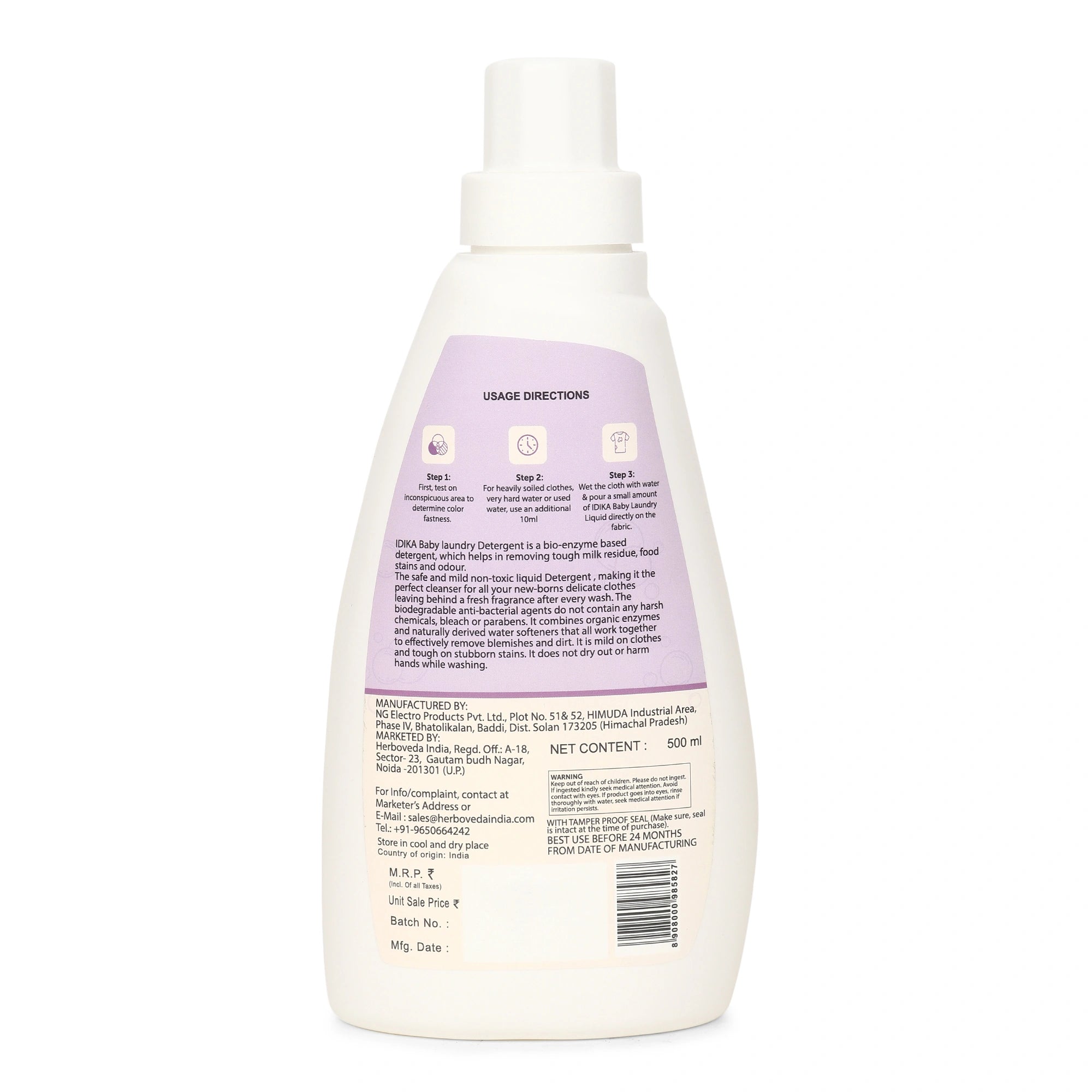 Baby Laundry Detergent: Infant, Newborn, and Gejnntle Baby Detergents for Sensitive Skin (500ml)