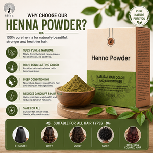 IDIKA Organic Henna Powder for Hair | Natural Mehandi | Pack of 2