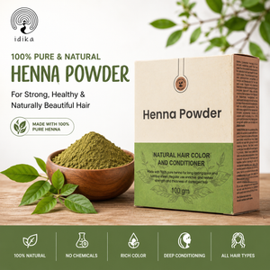 IDIKA Natural Henna Powder for Hair | Chemical-Free Mehandi | Pack of 4